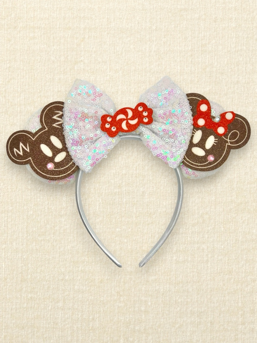 Gingerbread Cookie Minnie Ears | Disney-Inspired Christmas Mouse Ears